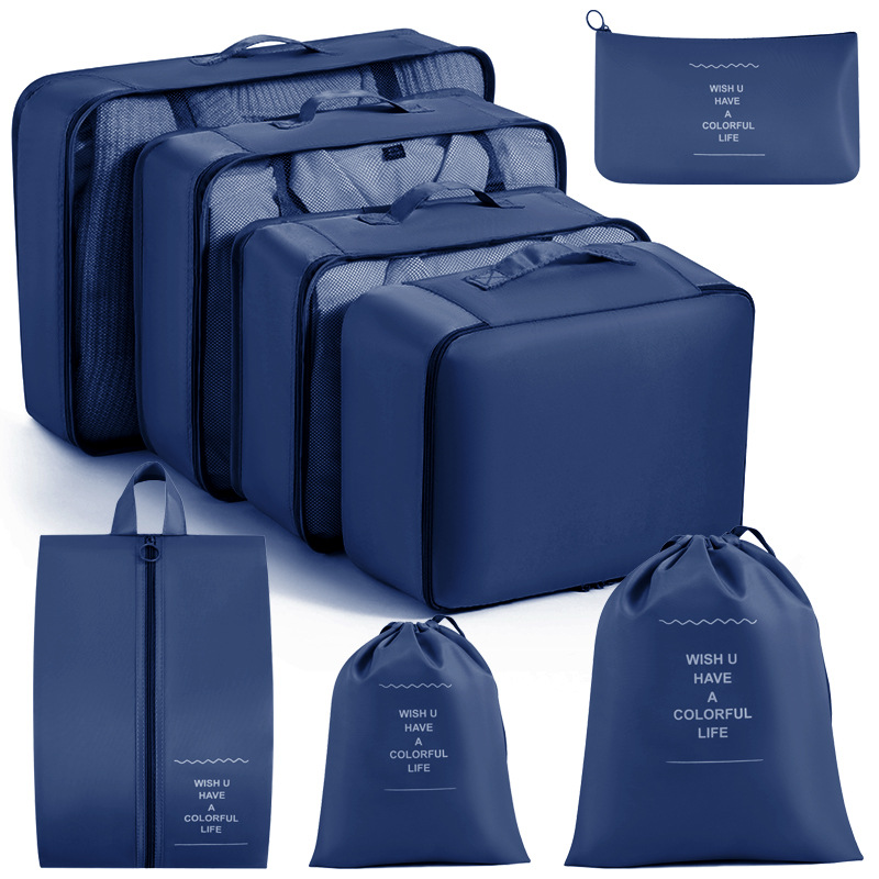 Bolsa de almacenamiento de viaje transfronterizo de ocho piezas Bolsa de almacenamiento de viaje de negocios Bolsa de almacenamiento de gran capacidad Bolsa de almacenamiento de viaje impermeable