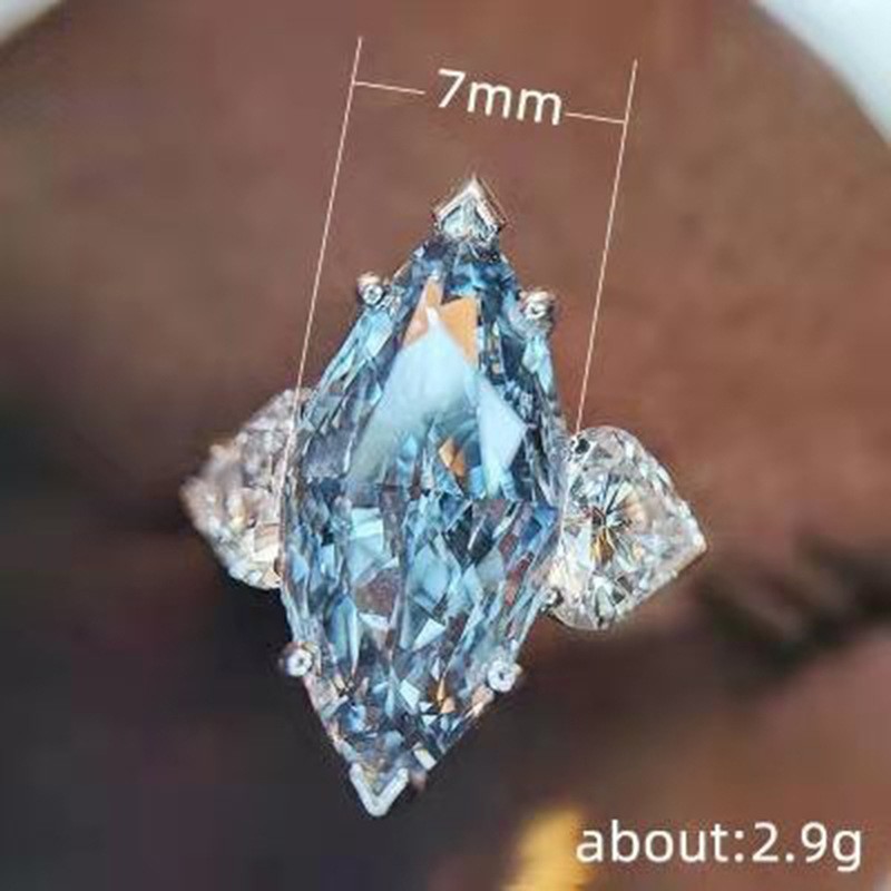 Fashion Geometric Copper Inlay Zircon Rings 1 Piece