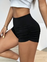 B 15259 High Waist Yoga Shorts �����٤�̿� �羳ŷ��