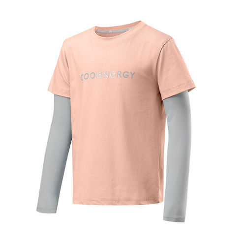 New  Children's Quick-Dry Breathable Long-Sleeve Two-Piece T-Shirt, Middle-Child Yoga and Ice Skating Suit, Solona Color Clash