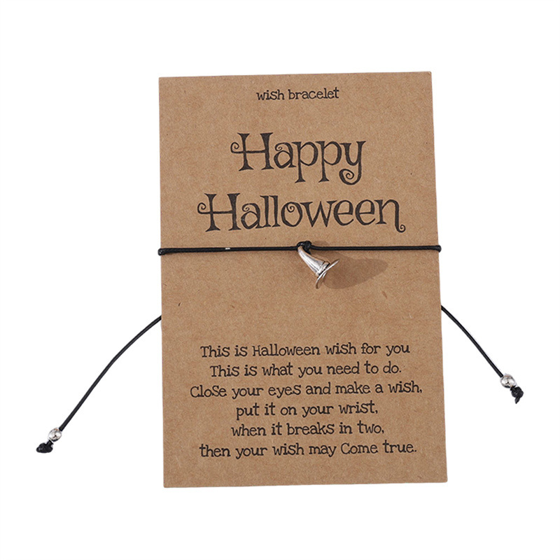 Alloy, rope Material Halloween Festival Hip-Hop Funny Geometric Cartoon Character Alloy Rope String Bracelets Halloween Wholesale