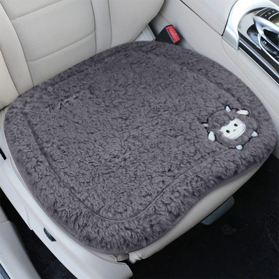 Wool pad – pad, winter wool seat cover - dark-gray-square-cushion1thick-lamb-wool-super-warm-non-slip-and-durable