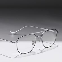 王鹤棣同款超轻纯钛飞行员双梁眼镜框男大脸专业近视眼镜散光