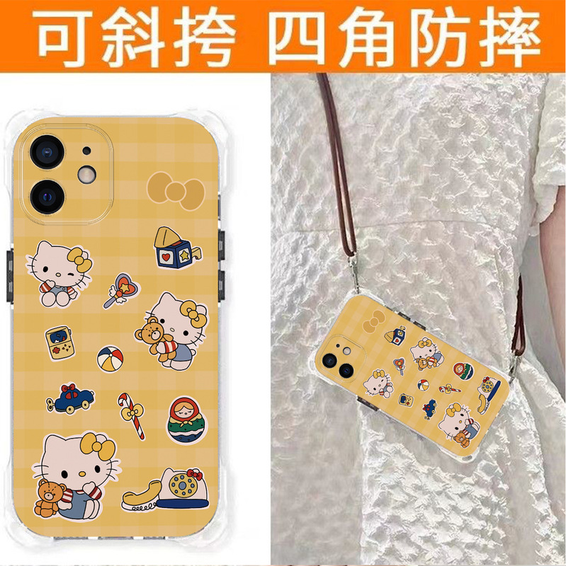 【四隅開口部】Apple 15promax 携帯電話ケース 超薄型 夏 iPhone14 クロスボディストラップ 13 爆発 12|undefined