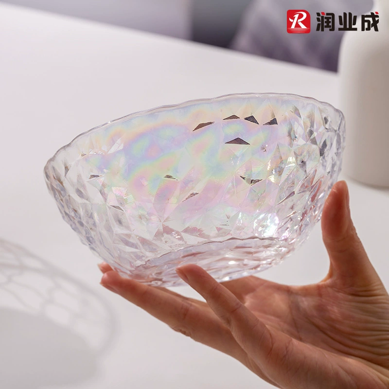 Персонализированная Nordic Crystal стеклянная миска с покрытием, салатная миска, кухонная посуда, миска для супа, миска для завтрака, макуловый фруктовый салатник