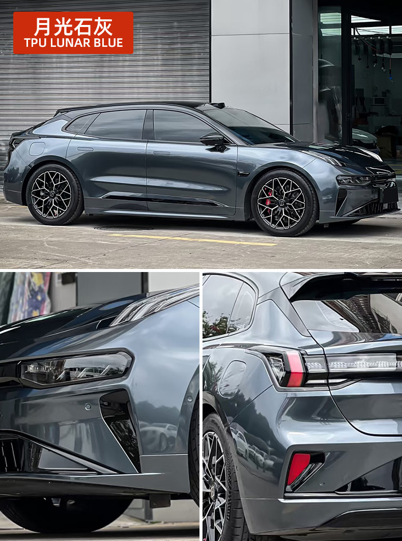 High-quality wholesale moonlight gray color-changing film, anti-UV, self-healing, scratch-resistant TPU PPF car film