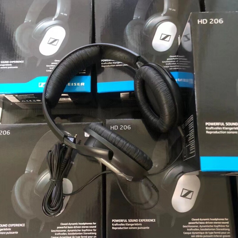 ゼンハイザー HD206-h201-202 ヘッドマウントモニタリング音楽ステレオヘッドフォン携帯電話 DJ コンピュータヘッドセットに適しています。|undefined