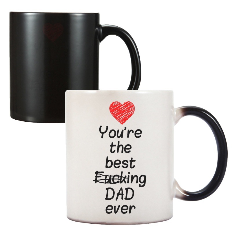 Fábrica de cambio de color taza recubierta de transferencia térmica de sublimación de cerámica al por mayor brillante esmerilado taza de cambio de color mágico