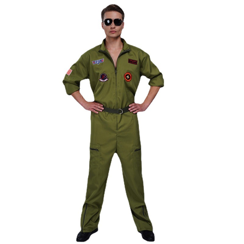 Traje de piloto de los hombres adultos traje de rendimiento Halloween Masquerade traje de fiesta de cosplay image 6