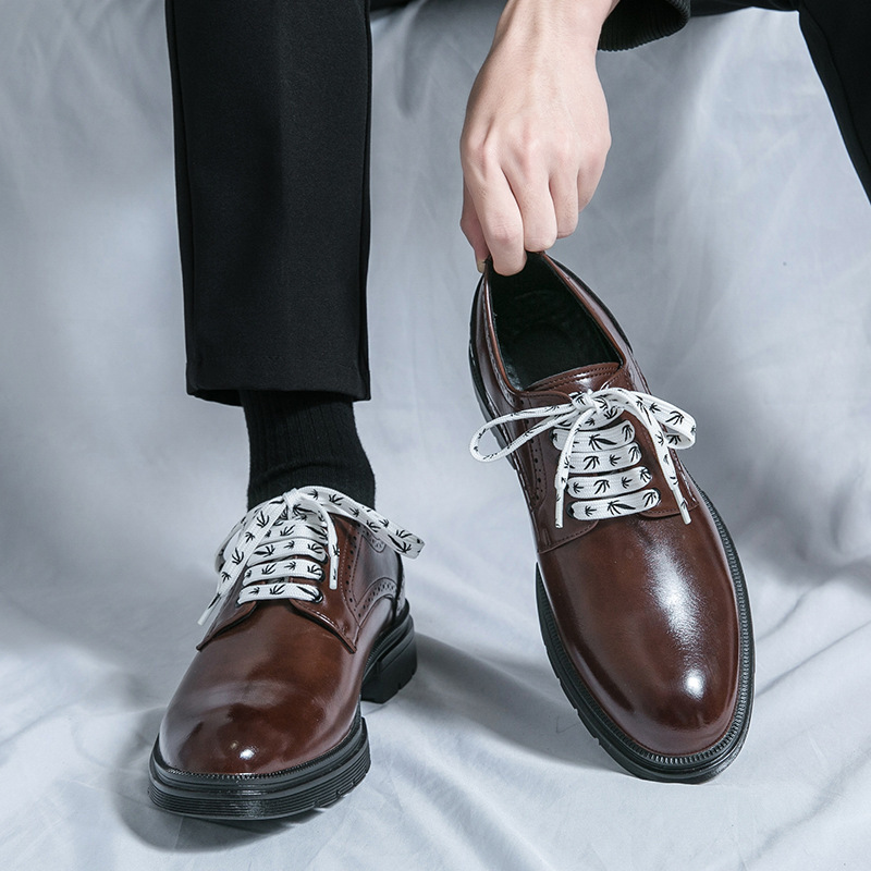 Transfronterizos 46 zapatos de cuero de hombre primavera y otoño 2024 correa de negocios vestido de novio zapatos de boda