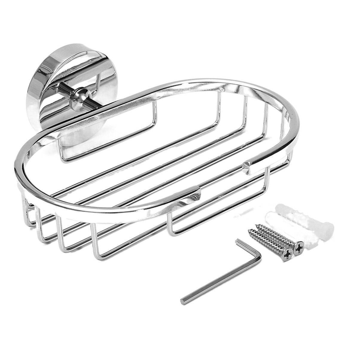 Shengruijia Bathroom Hardware Pendant Stainless Steel Soap Net Bathroom Countertop Soap Rack Soap Box Cross-Border Supply