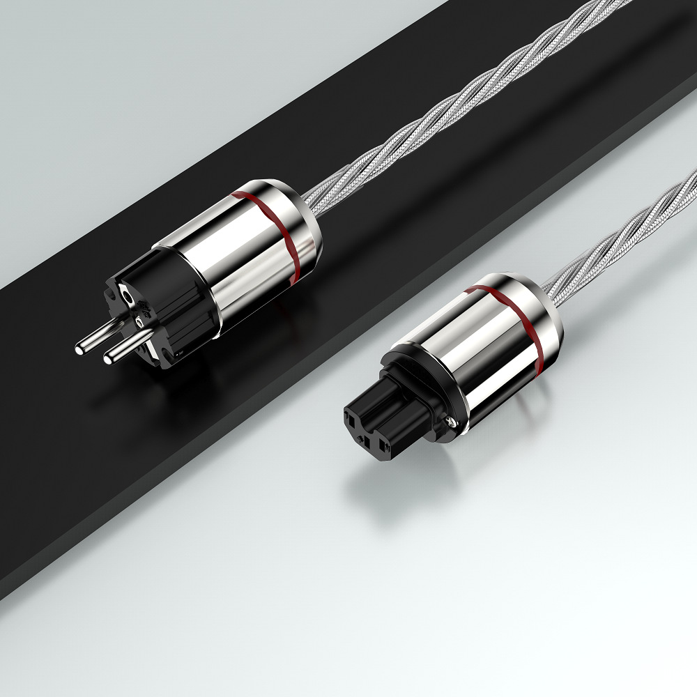Audiocrast P128 silver-plated fever power cord HiFi audio CD player power amplifier European standard power cable