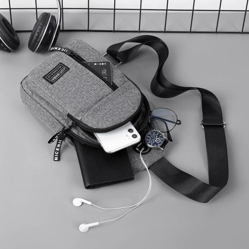 Нагрудный мешок Мужской рюкзак 2024 новый нейлоновый холст нагрудный мешок для отдыха Спортивный туризм