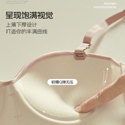 韩式抹胸聚拢内衣女小胸显大无肩带防滑防下垂不空杯不跑杯文胸罩