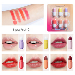 ibcccndc 新款膠囊口紅 跨境迷你唇膏套裝便於攜帶 絲絨啞光口紅
