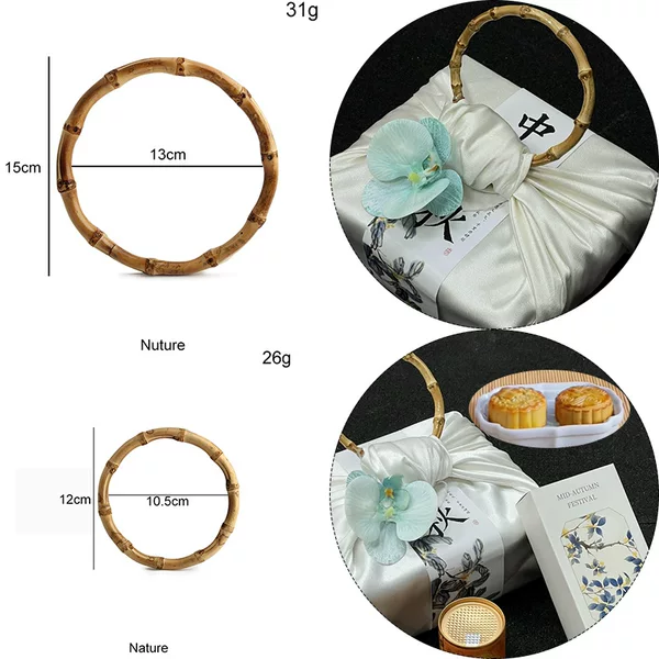 12/15cm Bamboo Handle Valentine's Day Wedding Candy Bag Accessories Retro Souvenirs in Stock Exclusively for Cross-Border Sales