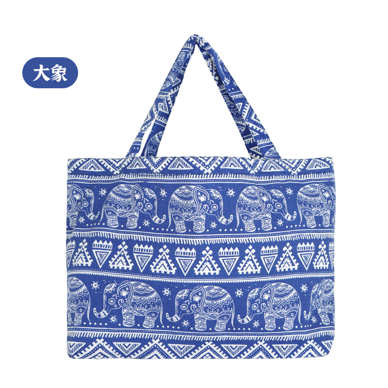 En stock bolsa de lona de impresión de moda estudiante bolsa de lona de protección del medio ambiente creativo bolsa de compras bolso de hombro engrosado