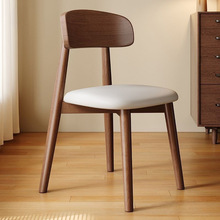 实木餐椅原木奶油风小户型餐厅酒店橡木北欧简约餐桌椅民族风