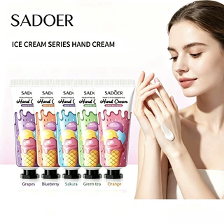 SADOER水果冰淇淋保湿护手霜滋润补水防干燥持久留香便携手霜批发