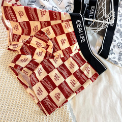 通標批發男士內褲純棉平角褲薄款透氣男生四角褲衩小熊印花短褲潮