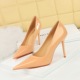 9283-5 Style Fashion Simple Slim High Heel Shoes Lacquer Leather Shallow Mouth Pointed Single Shoe Women's Shoes High Heel Single Shoe Women