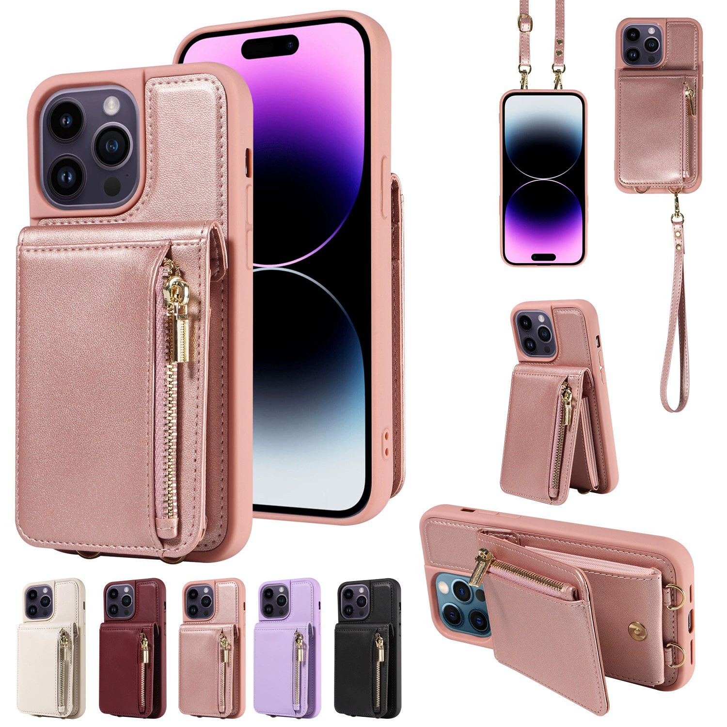 Apple, совместимый iPhone17 Pro, чехол для телефона, сумка через плечо с молнией, орган, защитный чехол