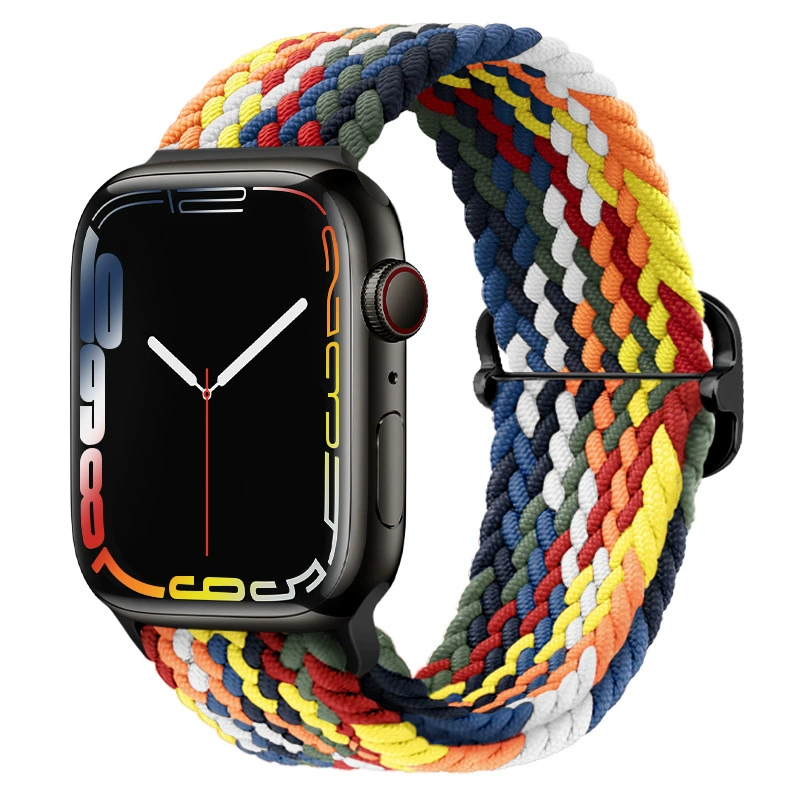 Смарт-ремешок Apple Watch подходит для Apple iWatch поколения 67891011 регулируемый нейлоновый переплетенный ремешок новый стиль