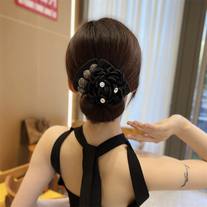 Fashion Flower Cloth Flowers Artificial Gemstones Hair Clip display picture 5