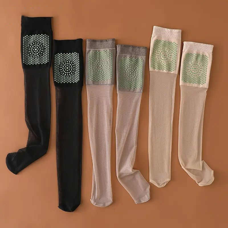 Office Essential Moxa Knee Socks for Women, Summer Thin Air-Conditioning Socks, Spliced Long Tube Stockings, Cold Leg Long Socks Office Essential Moxa Knee Socks for Women, Summer Thin Air-Conditioning Socks, Spliced Long Tube Stockings, Cold Leg Long Socks