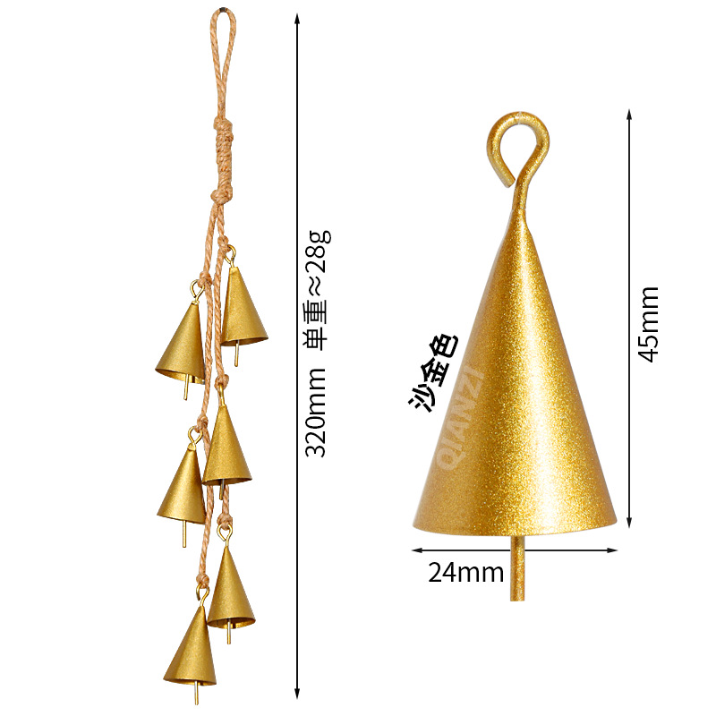 粗麻绳铃铛串05