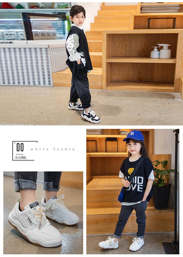 Children's Sports Shoes 2023 New Spring and Autumn Boys' Board Shoes Girls' Breathable Casual Shoes Middle and Big_voghion.com