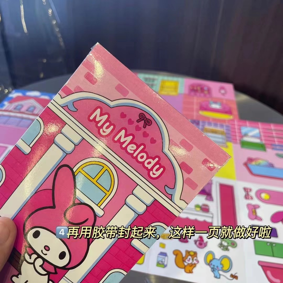 새로운 TIKTOK 폭력 조용한 책 수공예품 접착 종이 퍼즐이있는 필러와 함께 도구가있는 조용한 책