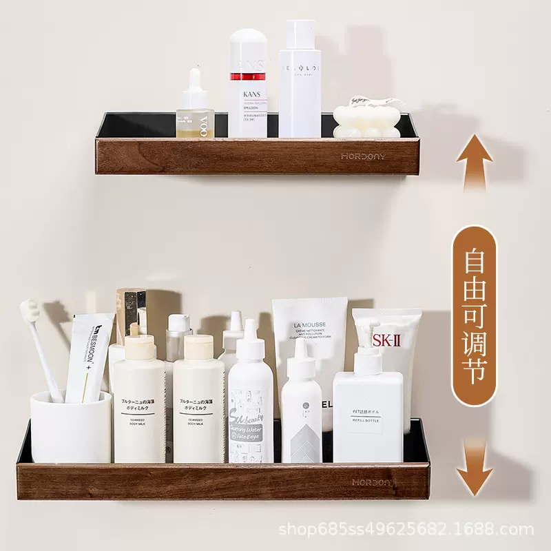 新款浴室厨房置物架壁挂式免打孔多功能收纳架