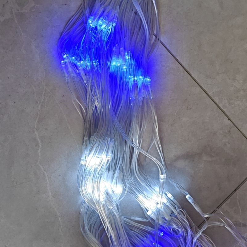 Lámpara de red led, lámpara de red de pesca, gypsophila, luz de ambiente solar, luz de parque impermeable al aire libre, luz de decoración de vacaciones, cadena de luces