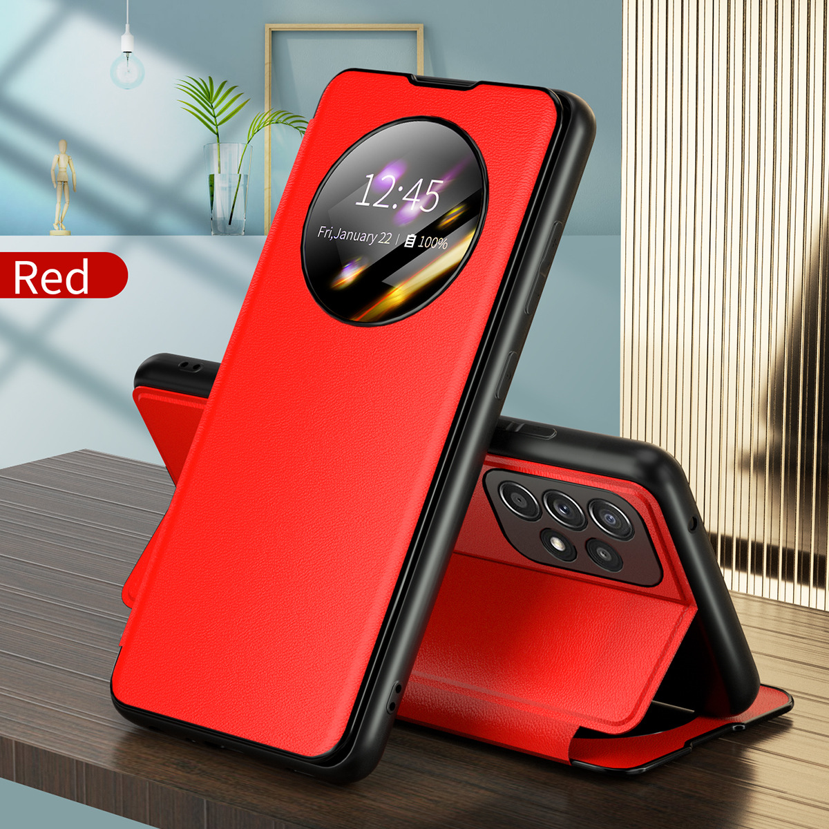 Simple flip phone case for Samsung A5/A7 A2-CORE smart sleep bracket protective leather case factory goods