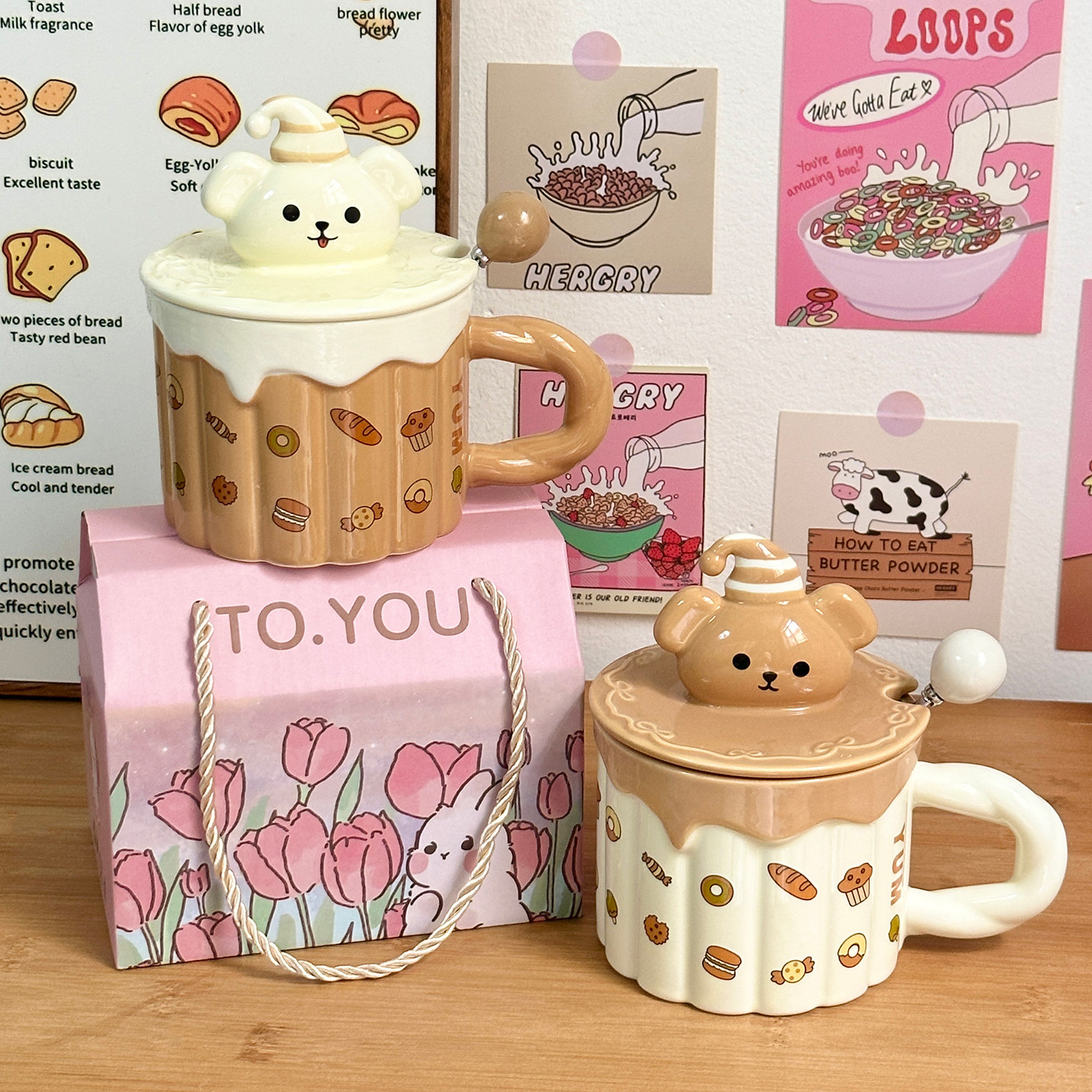 Tazas de cerámica extrañas regalo de mano creativo taza de regalo de cumpleaños taza de agua de niñas taza de pareja de alto valor facial