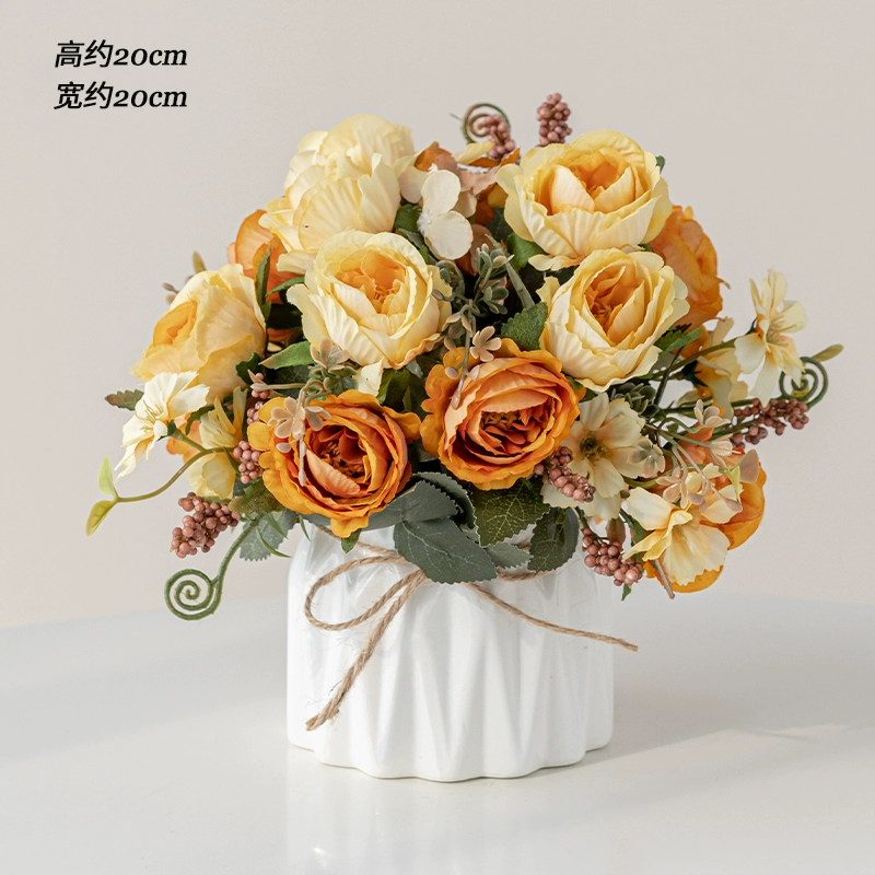 Nordic simulation flower decorative flower decorative flower room fake flowers fake flower plastic flower dining table flower bionic bionic flower bleaching flowers