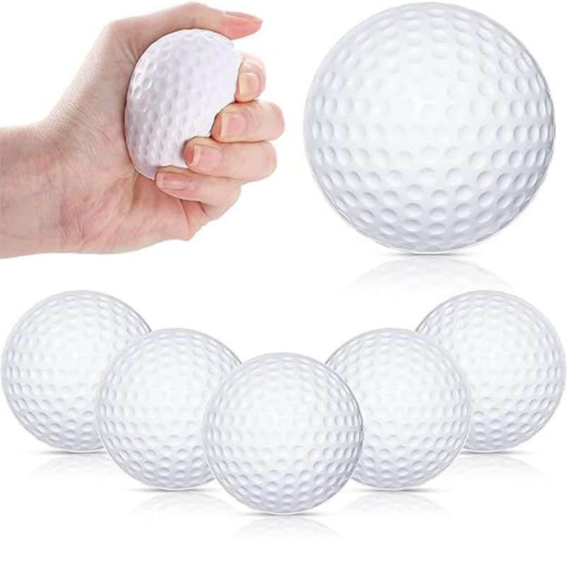 PU soft foam golf ball decompression toy polyurethane solid foam interactive throwing golf extrusion vent ball