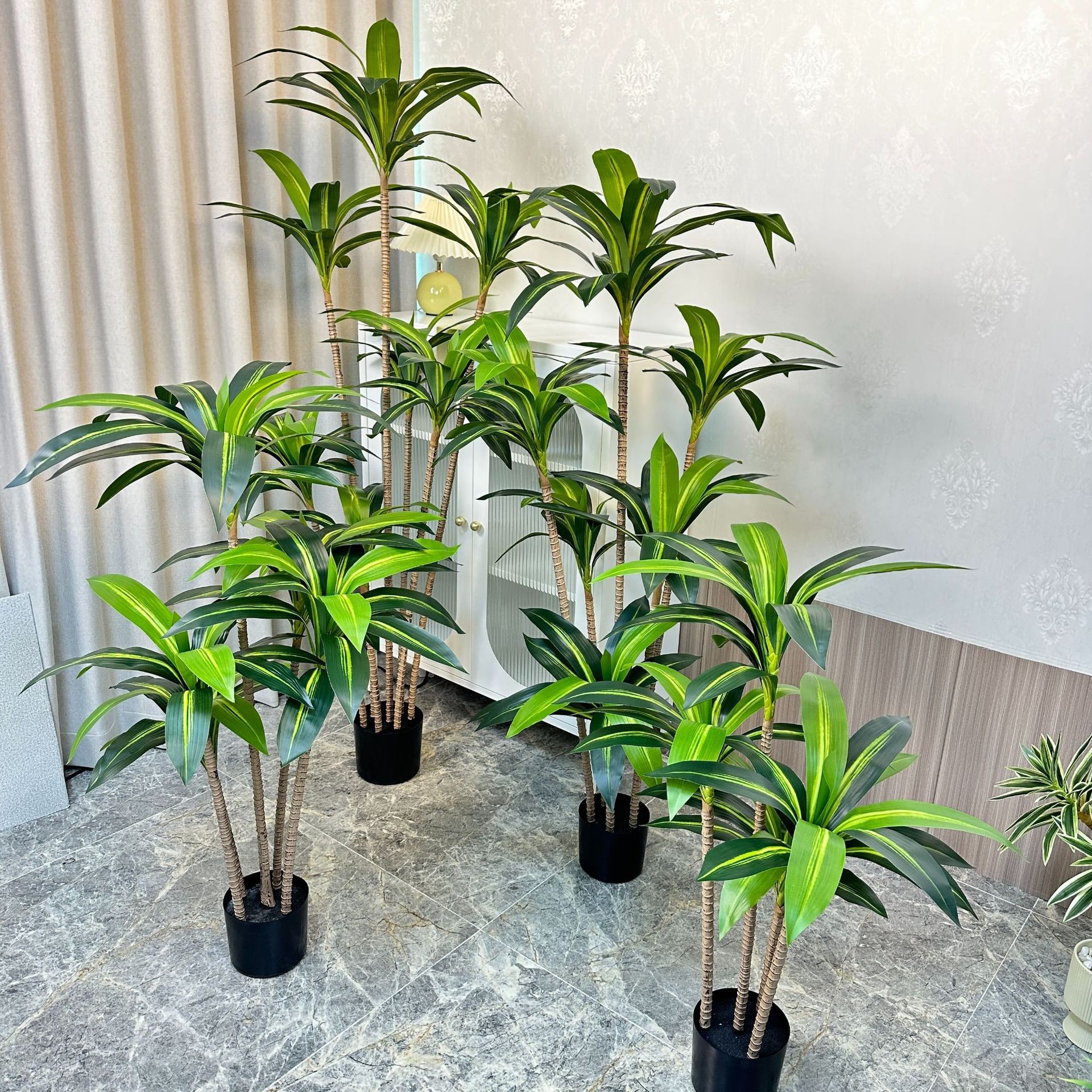 Gran planta de simulación nórdica, plátano viajero, girasol, árbol falso, planta en maceta, decoración de la sala de estar, planta verde de simulación