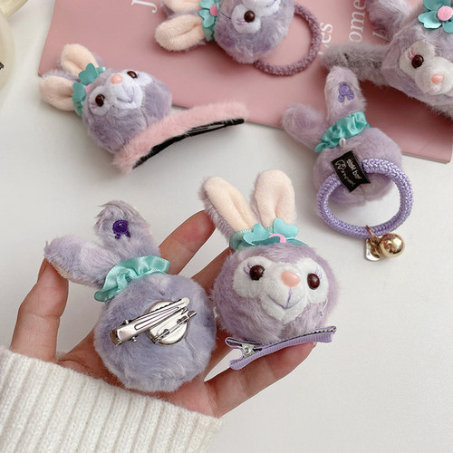 Children's Cute Star Dew Hairband Sweet and Cool Little Girl Autumn and Winter Wash Pressed Hair Accessories Girls Rabbit Ears Hair Accessories