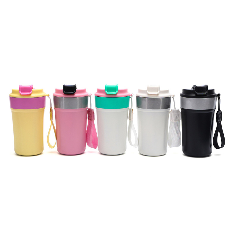 新品316ステンレス保温カップ女性高颜値帯提縄双飲コーヒーカップ屋外携帯随行カップ|undefined