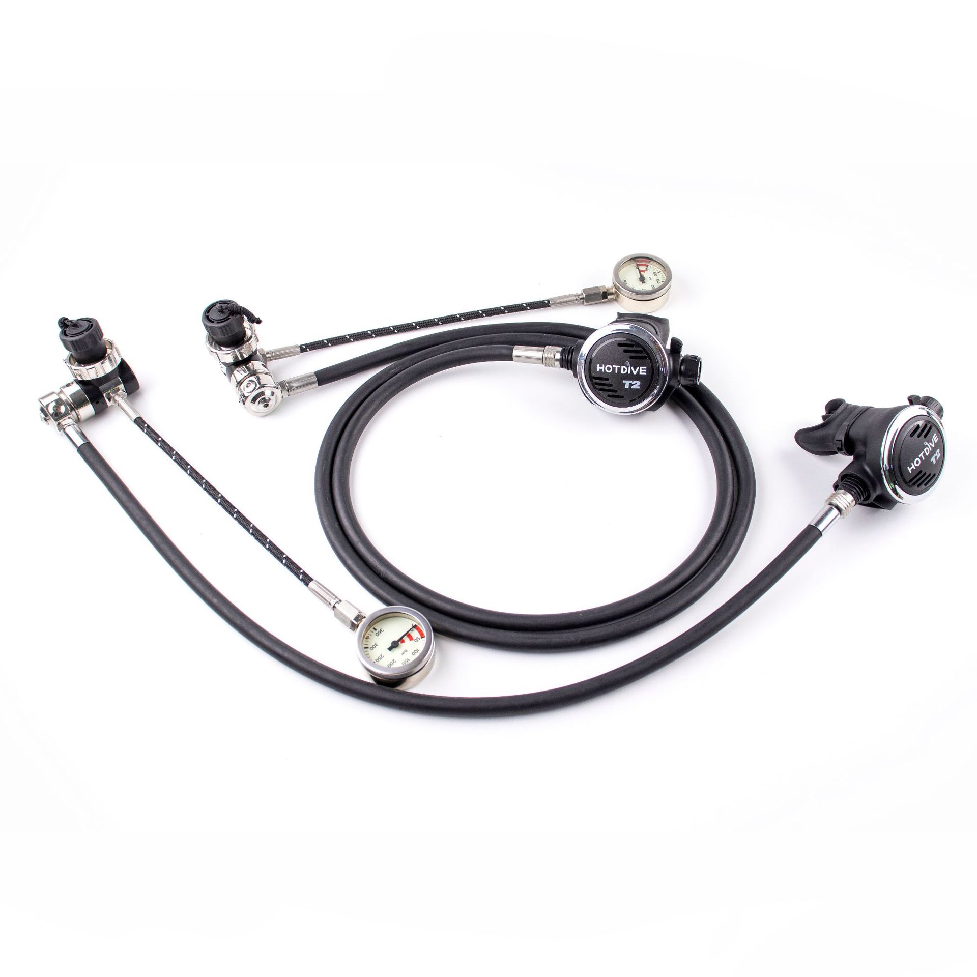 Hotdive S2 buceo respiración regulador lateral colgando doble botellas profesional traje de buceo profundo tubo largo tecnología buceo