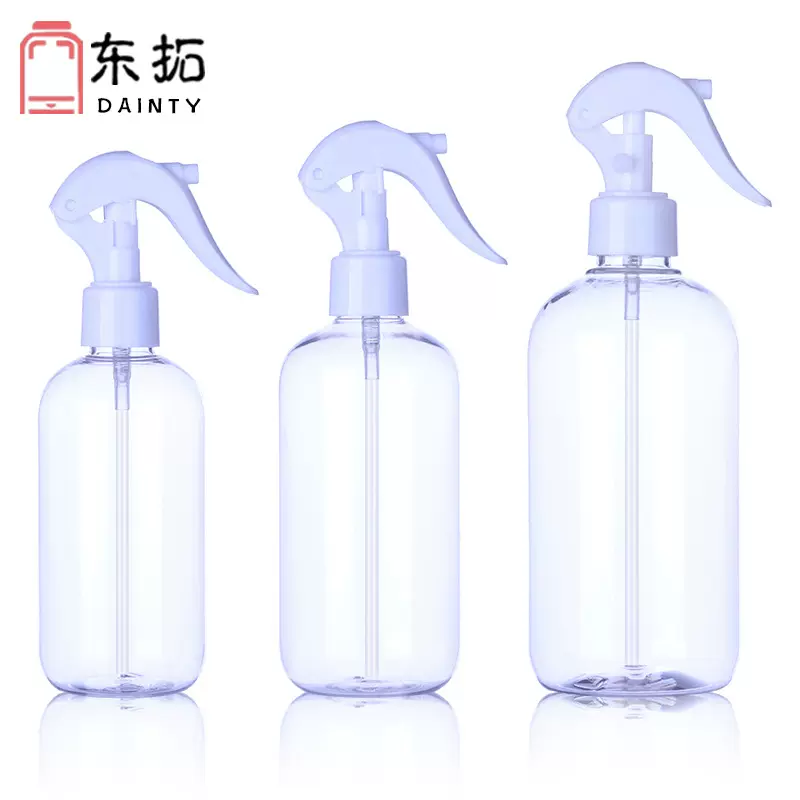 小老鼠喷雾瓶250ml 500毫升透明瓶子圆瓶玻璃水喷壶pet塑料瓶批发