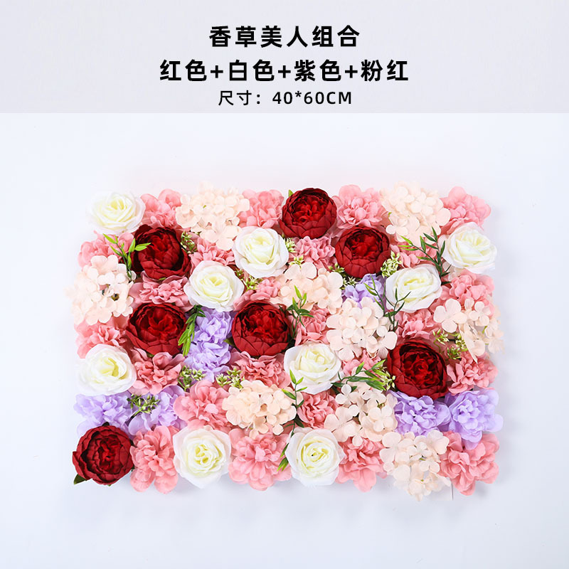 造花壁造花バラアジサイダリリ花立体背景壁窓造園結婚式結婚式装飾花列|undefined