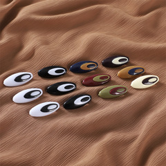 Cross-border plastic colorful cat-eye safety pin eye-shaped head pin scarf clip collar scarf fastener wholesale