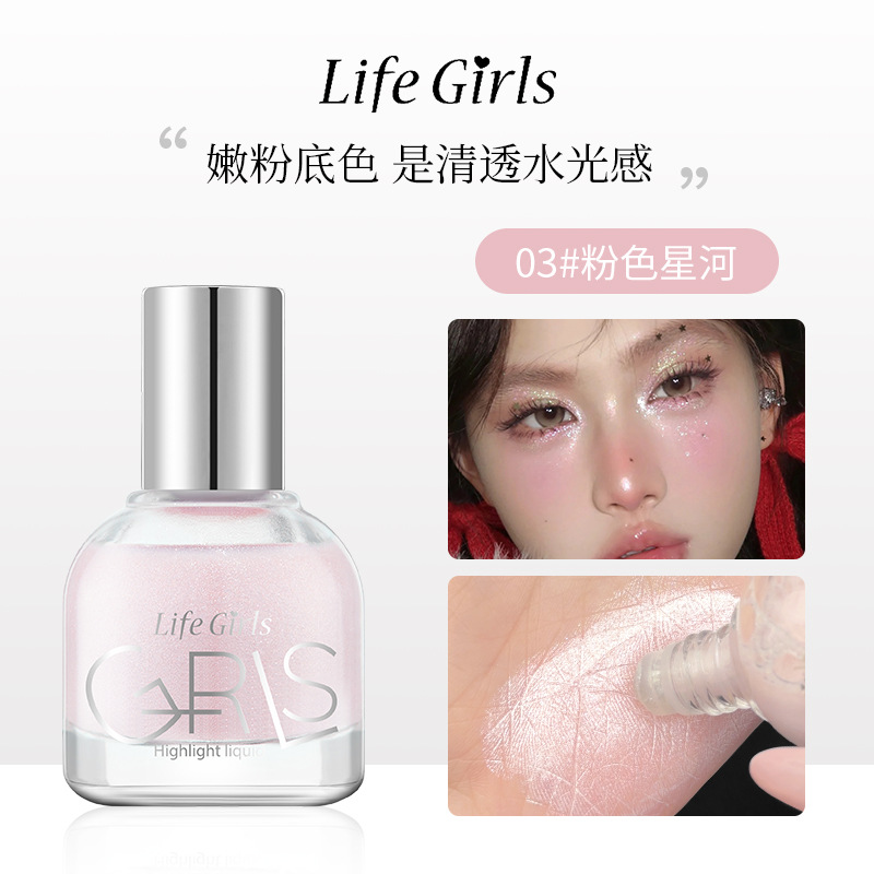 Lifegirls Diamante Starlight Líquido de alto brillo Cabezal de bola Iluminación Flash Líquido Resplandante Fabricante de fuente de reparación de alto brillo