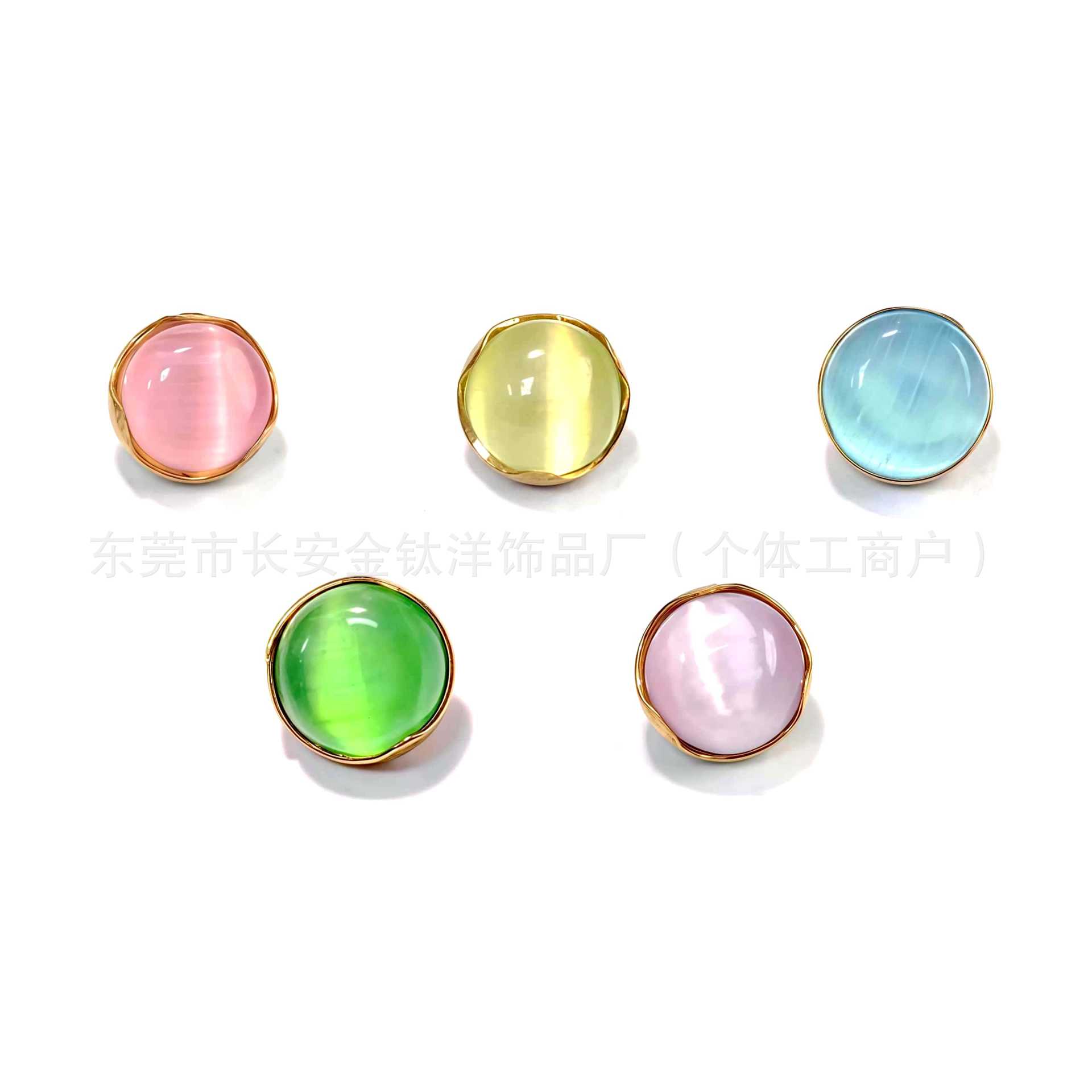 F136 Titanium 18K Gold-Plated Wavy Cat's Eye Flat Earring Ear Bone Nails G23 Titanium Alloy Piercing Jewelry detail image 7