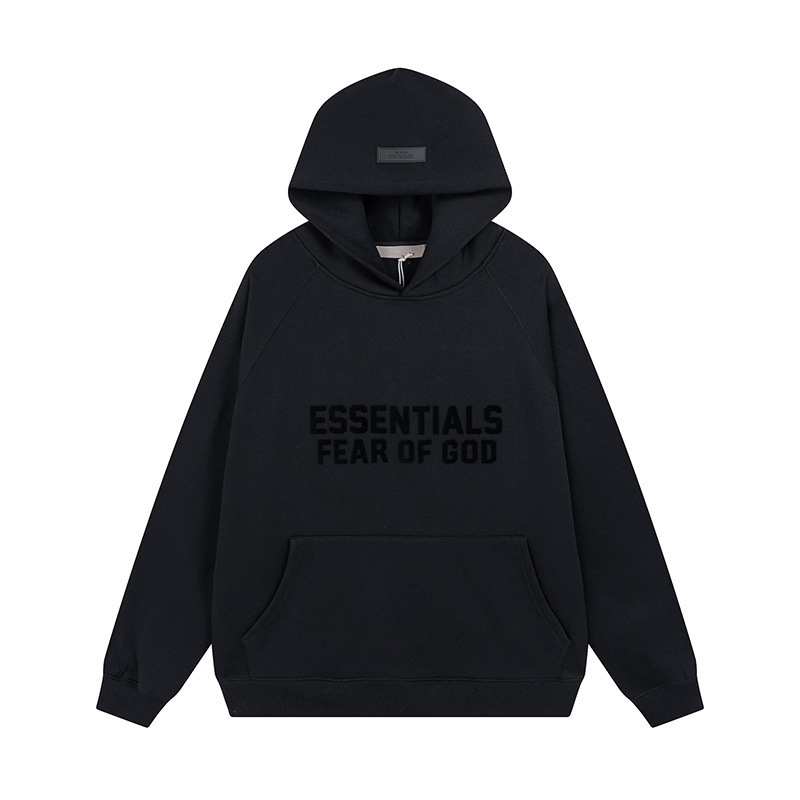 新型fog植毛essentials第8四半期の複線高街のゆるいプリントカップルとベルベットのフード|undefined