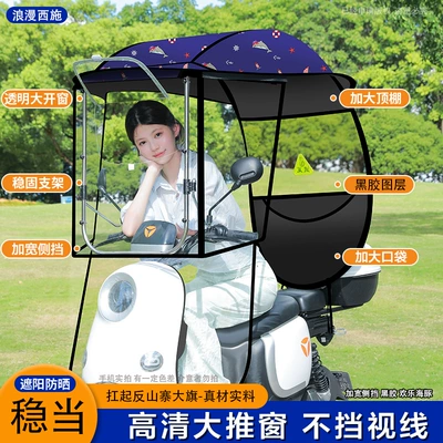 Elektromobil üçün ön şüşə çətiri (günlük): Model for Winter, Detachable - large-window-with-side-barrier-navy-dolphin-808-take-this-photo-with-the-rearview-mirror-in-the-car