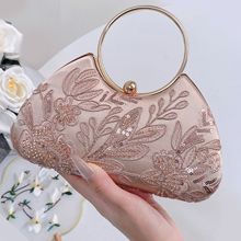 国风手工珠绣晚宴手提包女士手拿包旗袍包手拎包链条包新中式包包